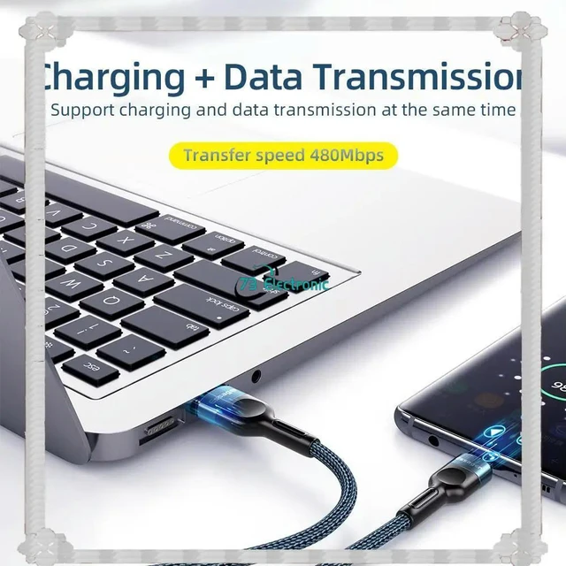 Alt view image 6 of 6 - ESSAGER Chenxi Type-C Interface Data Cable, Durable Type-C Fast Charging Cable