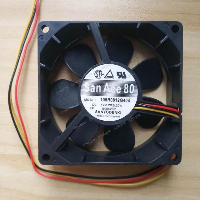 Alt view image 6 of 10 - Compatible for SANYO San Ace 80 109R0812G404 12V 0.37A Cooling Fan