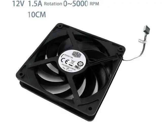 Alt view image 7 of 8 - High Speed 120mm 12cm 12025 Cooling Fan,FA12025H12BPM FA12025E12BPM 120X120X25mm 0.6A 1.5A Pwm 3000RPM 5000RPM Water Cooling