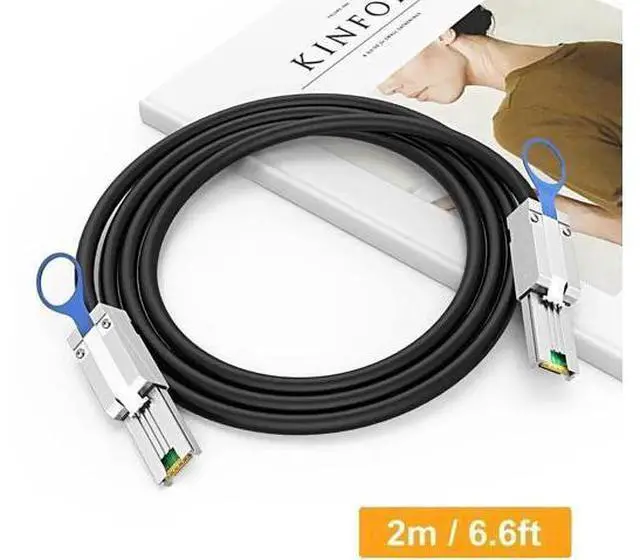 Alt view image 12 of 12 - 2M External Mini SAS Cable SFF-8088 26Pin Male to SFF-8088 26Pin Male High Speed Server Storage Cable