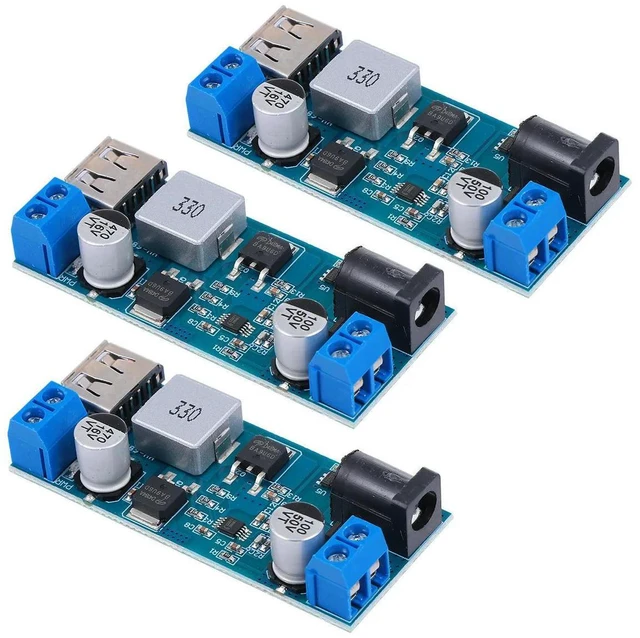 Alt view image 5 of 6 - 3Pcs Dc Adjustable Buck Converter Step-Down Power Module for DIY Power Supply Camera Vehicle Monitoring Projects