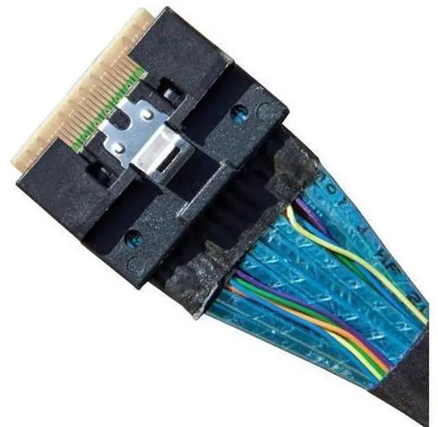 Alt view image 7 of 8 - 80cm SlimSAS Splitter Cable, SFF-8654 74Pin 8X to Dual SFF-8643 36Pin 2×4X Mini SAS HD Server Internal Data Cable