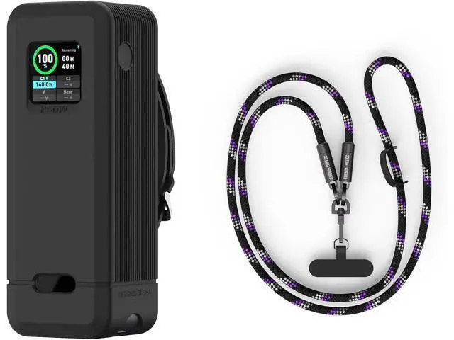Alt view image 8 of 14 - Silicone Case with Phone Lanyard Crossbody for 240W Charging Cable Compatible with Anker Prime Power Bank 27,650mAh 250W