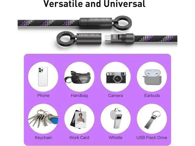 Alt view image 10 of 14 - Silicone Case with Phone Lanyard Crossbody for 240W Charging Cable Compatible with Anker Prime Power Bank 27,650mAh 250W