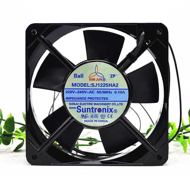 Alt view image 3 of 4 - Compatible for Suntronix SJ1225HA2 12025 120x120x25mm 220-240V 50/60Hz 0.10A 2-Wire Cooling Fan