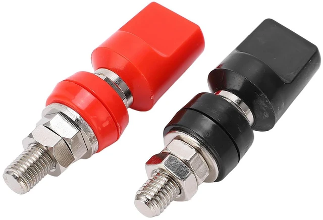 Alt view image 3 of 4 - Terminal Binding Post M8 Thread Power Terminal 100A Rated Current Copper ABS Clear Color with 4mm Plug for Electronic Equipment