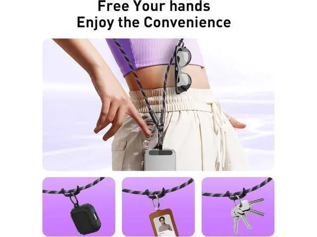 Alt view image 11 of 14 - Silicone Case with Phone Lanyard Crossbody for 240W Charging Cable Compatible with Anker Prime Power Bank 27,650mAh 250W