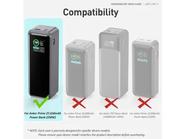 Alt view image 12 of 14 - Silicone Case with Phone Lanyard Crossbody for 240W Charging Cable Compatible with Anker Prime Power Bank 27,650mAh 250W
