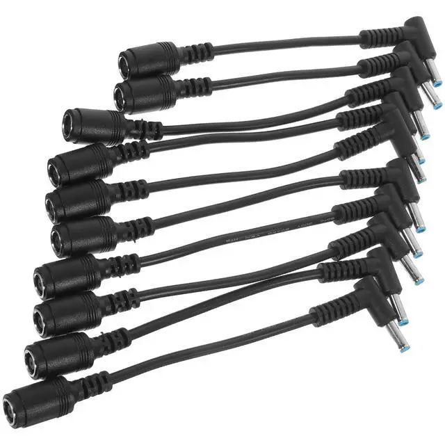 Alt view image 4 of 6 - 10Pcs Power Supply Conversion Line Female to Male 90 Degree Laptop Tip Adapter Converter Cable Compact and Reliable