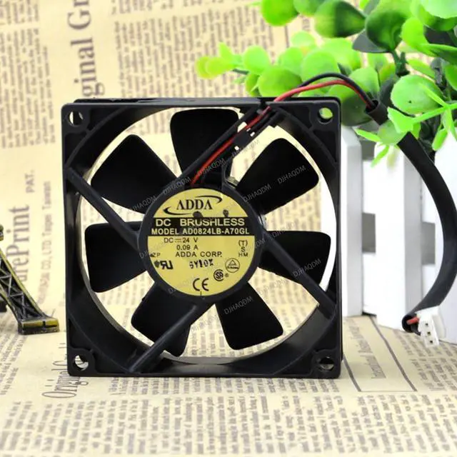 Alt view image 7 of 10 - Compatible for ADDA AD0824LB-A70GL 24V 0.09A 8025 8cm 2-Wire Cooling Fan