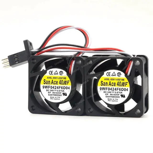 Alt view image 8 of 10 - Compatible for San Ace 40WF 9WF0424F6D04 A90L-0001-0507#B 24V 0.076A 40x40x20mm 6-Wire Cooling Fan