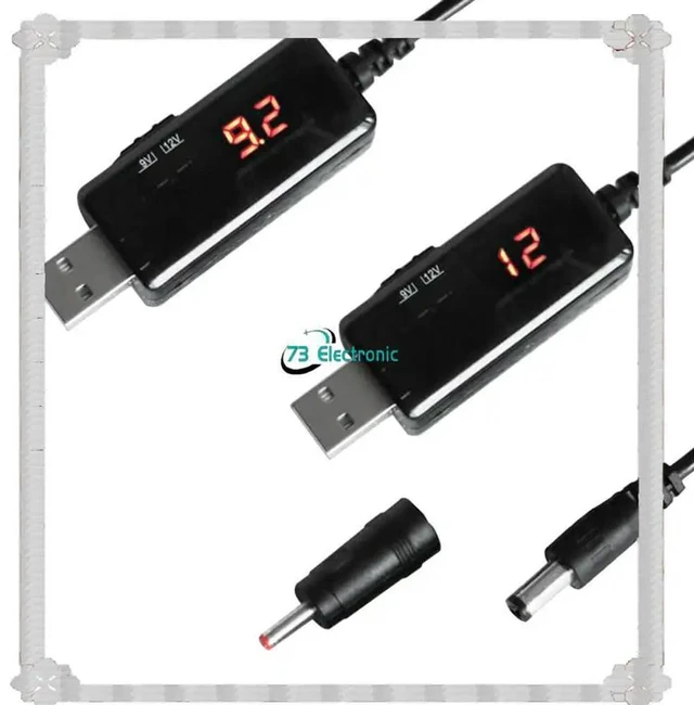 Alt view image 6 of 6 - USB DC 5V To 9V 12V Power Cable Charging Line For Route Charge Adapter Wire USB Boost Module Converter Via