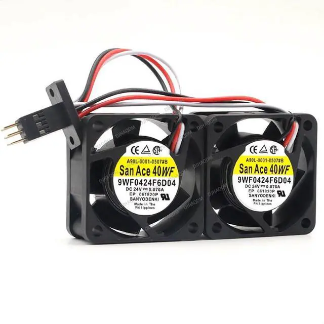 Alt view image 7 of 10 - Compatible for San Ace 40WF 9WF0424F6D04 A90L-0001-0507#B 24V 0.076A 40x40x20mm 6-Wire Cooling Fan