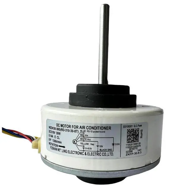 Alt view image 11 of 14 - NEW Air Conditioning Motor (OEM) WZDK30-38G (RD-310-30-8T) DC Brushless Fan Motor, 30W Inverter air Conditioner Motor DC Motor for Conditioner,DC310V 0.14A 1300RPM CCW