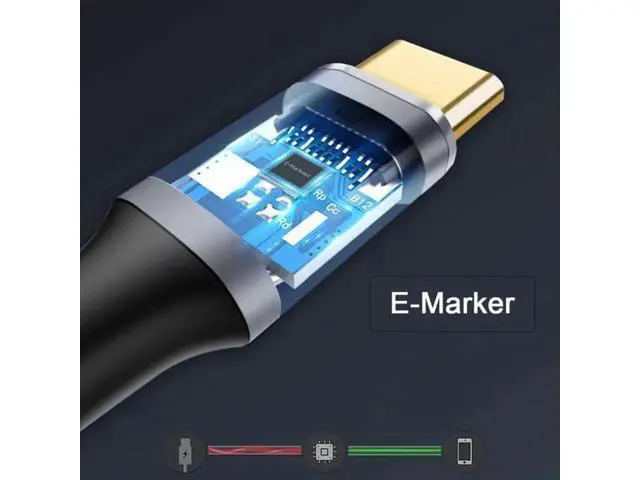 Alt view image 11 of 14 - 3M Left & Right Angled USB-C to USB-C Cable, USB 3.0 Gen2 10Gbps, 100W 20V 5A Fast Charging Cord for Laptop, Tablet, Phone