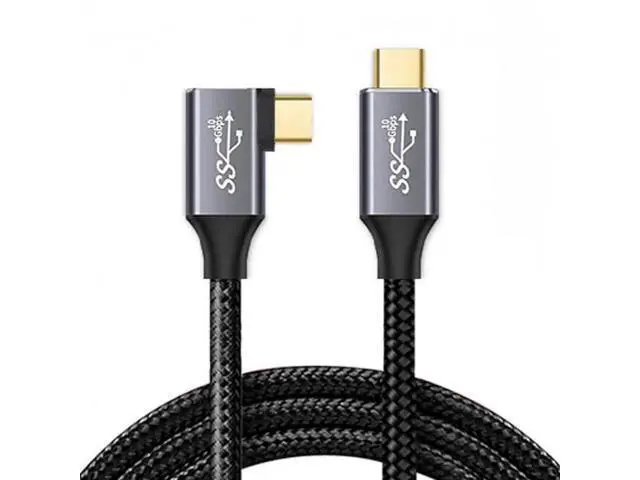 Alt view image 14 of 14 - 3M Left & Right Angled USB-C to USB-C Cable, USB 3.0 Gen2 10Gbps, 100W 20V 5A Fast Charging Cord for Laptop, Tablet, Phone