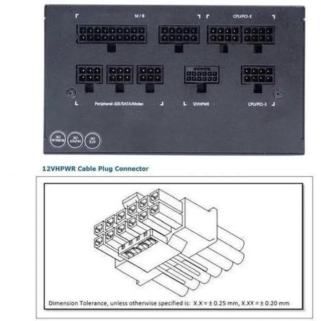 Alt view image 11 of 14 - ATX 3.0 PCIe 5.0 12VHPWR Modular Cable, 16Pin to 16Pin (12+4Pin) GPU Power Cord