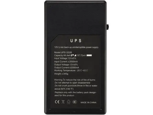 Alt view image 9 of 10 - 12V Security Standby Power Supply 2A 44.4W UPS Uninterrupted Backup Power Supply Mini Battery for Camera Router