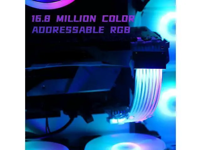 Alt view image 9 of 12 - Aomoproing RGB PSU Cables,Full White ARGB GPU Power Supply Cable 2 * 8(6+2) Pin,Strimer Extension Cable Kit 5V 3Pin Synchronized,Customed White PC Chassis (White Connector A Style)