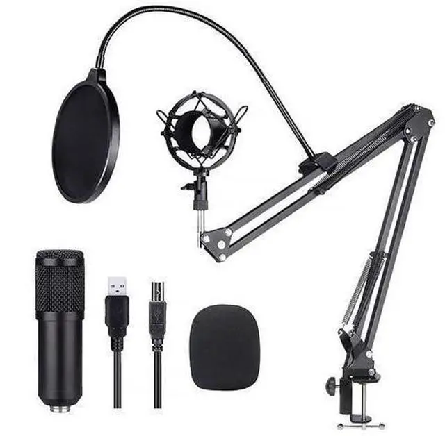Alt view image 8 of 14 - PC Streaming Podcast Microphone Kit with Arm Stand & Pop Filter, Professional Condenser Mic Kit for Recording, Gaming, Singing, YouTube