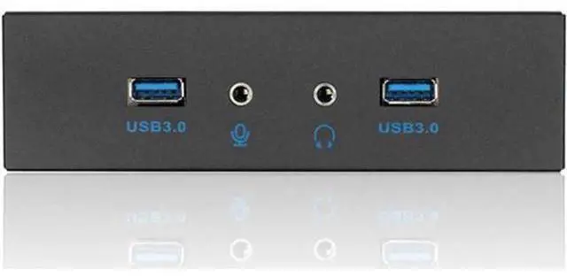 Alt view image 4 of 6 - 5.25 Inch PC Front Panel USB Hub, 2 USB3.0 Ports with HD Audio & Mic Jack, 2.6FT 20Pin USB Splitter Cable for Desktop Case Expansion