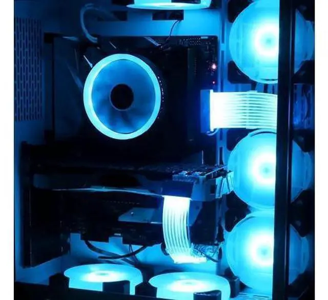 Alt view image 7 of 8 - RGB PSU Cables,Full White ARGB GPU Power Supply Cable 2 * 8(6+2) Pin,Strimer Extension Cable Kit 5V 3Pin Synchronized,Customed White PC Chassis (White Connector A Style)
