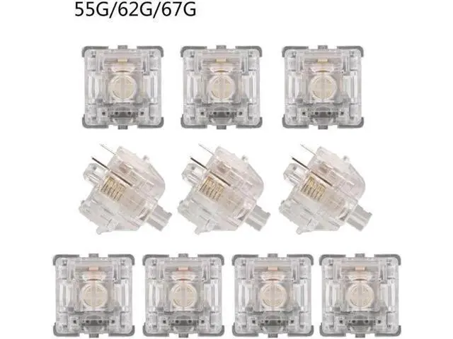 Alt view image 10 of 12 - Everglide Aqua King V3 Switch 5pin Transparent Switch 55g Linear Switch(55g)