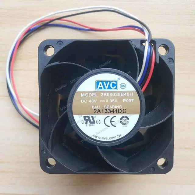 Alt view image 6 of 10 - Compatible for AVC 2B06038B48H 48V 0.35A 6cm 6038 4-Wire Cooling Fan