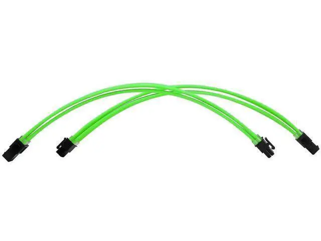 Alt view image 9 of 14 - Green Braided PSU Sleeved Extension Cable Kit, 18AWG ATX 24Pin + EPS 8Pin + PCIe 8Pin with Cable Combs for Motherboard & GPU