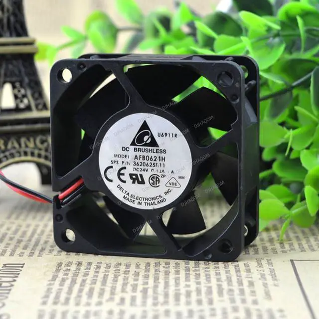 Alt view image 6 of 10 - Compatible for Delta AFB0624H 24V 0.12A 60x60x25mm 6025 2-Wire Cooling Fan