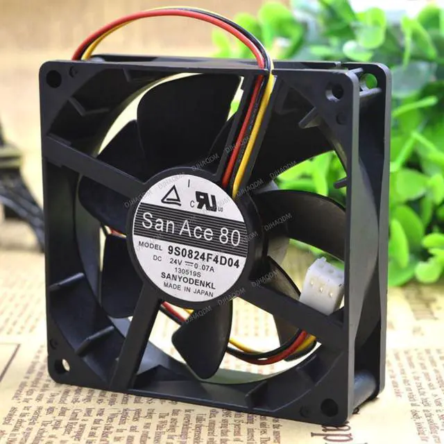 Alt view image 6 of 10 - Compatible for SANYO San Ace 80 9S0824F4D04 24V 0.07A 8cm 8025 3-Wire Cooling Fan
