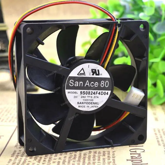 Alt view image 8 of 10 - Compatible for SANYO San Ace 80 9S0824F4D04 24V 0.07A 8cm 8025 3-Wire Cooling Fan