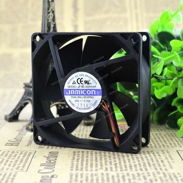 Alt view image 6 of 10 - Compatible for JAMICON JF0825B2HSAR 24V 0.15A 8025 80x80x25mm 3-Wire Cooling Fan