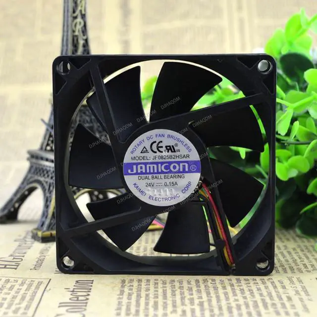 Alt view image 8 of 10 - Compatible for JAMICON JF0825B2HSAR 24V 0.15A 8025 80x80x25mm 3-Wire Cooling Fan