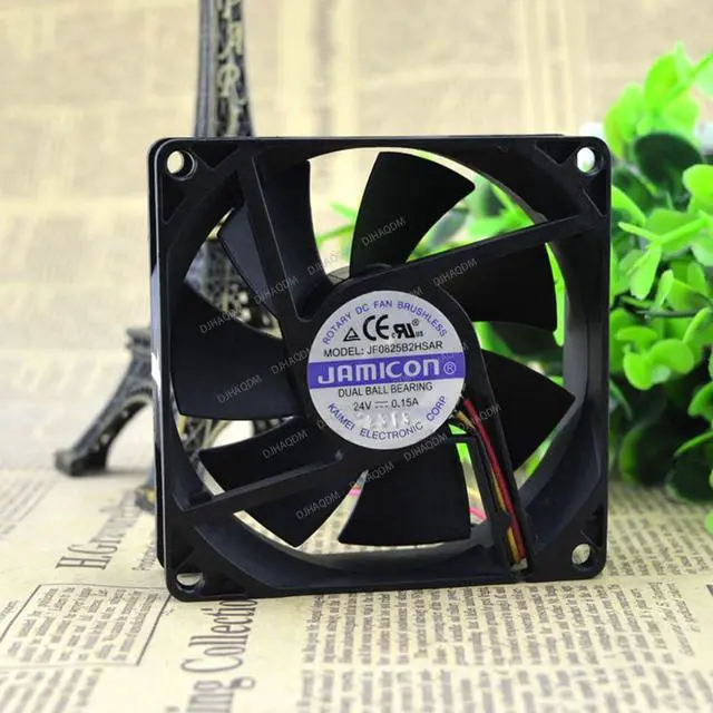 Alt view image 7 of 10 - Compatible for JAMICON JF0825B2HSAR 24V 0.15A 8025 80x80x25mm 3-Wire Cooling Fan