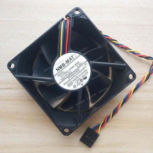 Alt view image 7 of 10 - Compatible for NMB-MAT 3110KL-04W-B86 12V 0.46A 8025 4-Wire Cooling Fan