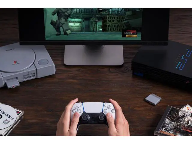 Alt view image 10 of 14 - Bluetooth Retro Receiver for PS1 PS2 and Windows, Compatible with Xbox Series Controller, Xbox One Bluetooth Controller, Switch Pro and PS5/PS4 Controlle