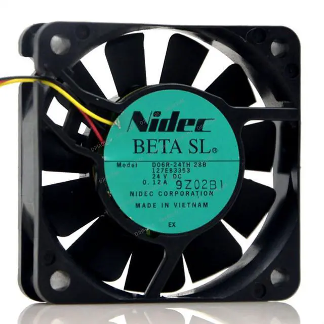 Alt view image 8 of 10 - Compatible for Nidec D06R-24TH 28B 24V 0.12A 6cm 6015 3-Wire Cooling Fan