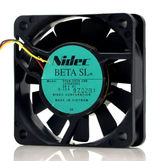 Alt view image 7 of 10 - Compatible for Nidec D06R-24TH 28B 24V 0.12A 6cm 6015 3-Wire Cooling Fan