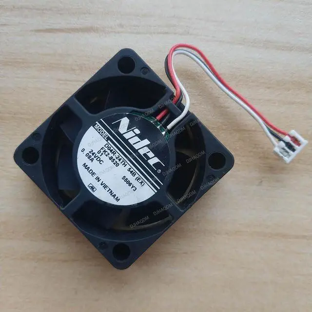 Alt view image 7 of 10 - Compatible for Nidec D04R-24TH 54B (EX) 24V 0.08A 4015 40x40x15mm 3-Wire Cooling Fan