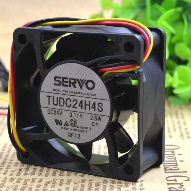 Alt view image 6 of 10 - Compatible for SERVO TUDC24H4S 24V 0.11A 2.6W 6cm 6025 3-Wire Cooling Fan