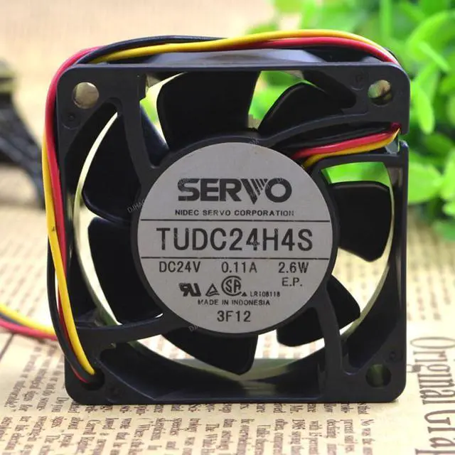 Alt view image 7 of 10 - Compatible for SERVO TUDC24H4S 24V 0.11A 2.6W 6cm 6025 3-Wire Cooling Fan