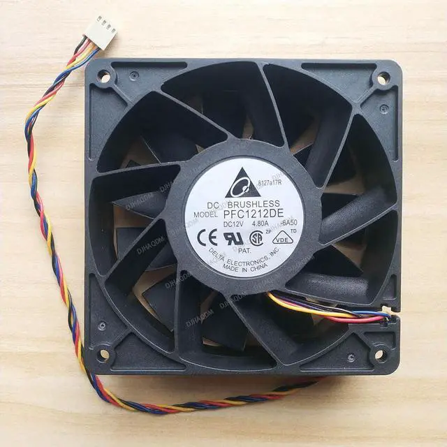 Alt view image 6 of 10 - Compatible for Delta PFC1212DE 12V 3.24A 12cm 12038 4-Wire Cooling Fan
