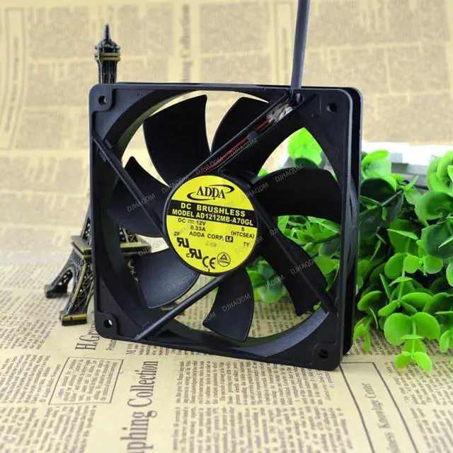 Alt view image 6 of 10 - Compatible for ADDA AD1212MB-A70GL 12V 0.33A 12025 2-Wire Cooling Fan