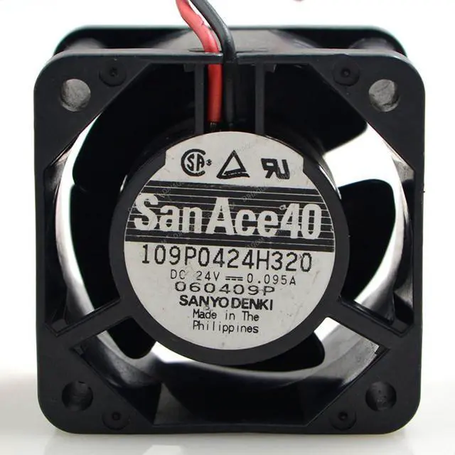 Alt view image 6 of 8 - Compatible for SanAce40 109P0424H320 24V 0.095A 4cm 4028 2-Wire Cooling Fan