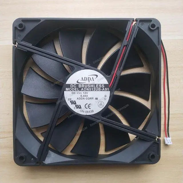 Alt view image 6 of 10 - Compatible for ADDA ADN512UB-A91 12V 0.44A 135x135x25mm 13525 2-Wire Cooling Fan
