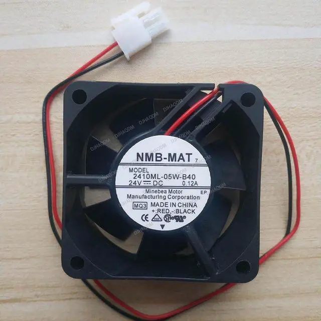 Alt view image 6 of 10 - Compatible for NMB-MAT 2410ML-05W-B40 24V 0.12A 6025 2-Wire Cooling Fan