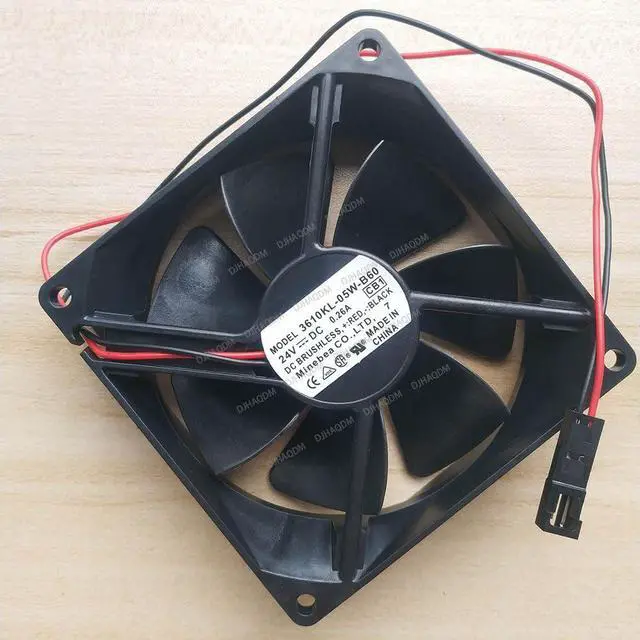Alt view image 7 of 10 - Compatible for NMB-MAT 3610KL-05W-B60 24V 0.26A 9025 2-Wire Cooling Fan