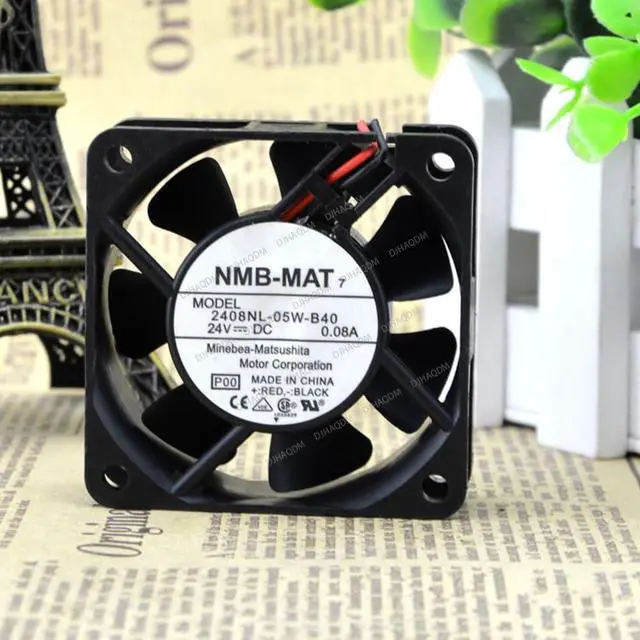 Alt view image 7 of 10 - Compatible for NMB-MAT 2408NL-05W-B40 24V 0.08A 6cm 6020 2-Wire Cooling Fan