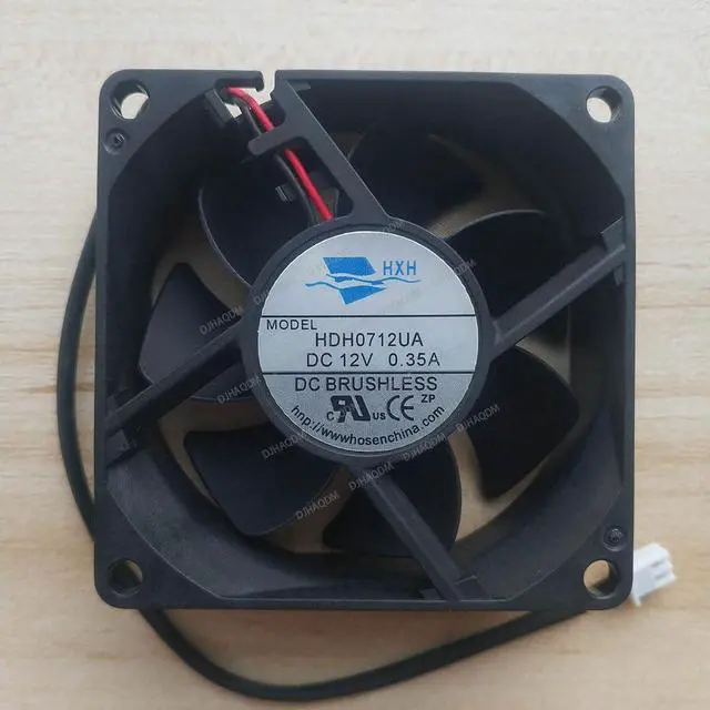 Alt view image 6 of 10 - Compatible for HXH HDH0712UA 12V 0.35A 7025 70x70x25mm 2-Wire Cooling Fan